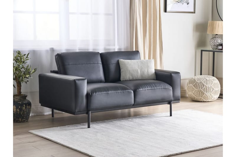 Bruna Sofa 2-seter - Svart - Møbler - Sofaer - Skinnsofaer