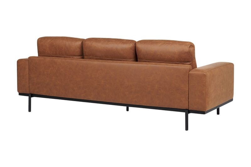 Bruna Sofa 3-seter - Brun - Møbler - Sofaer - Skinnsofaer