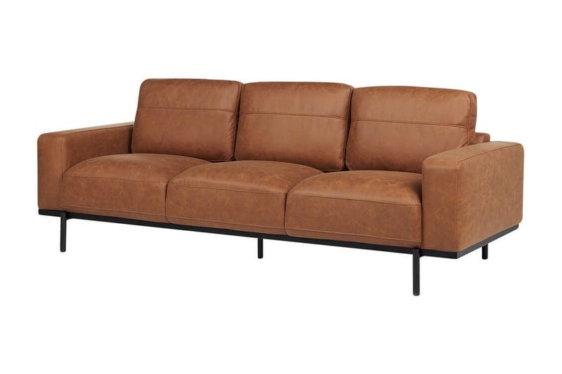 Bruna Sofa 3-seter - Brun - Møbler - Sofaer - Skinnsofaer