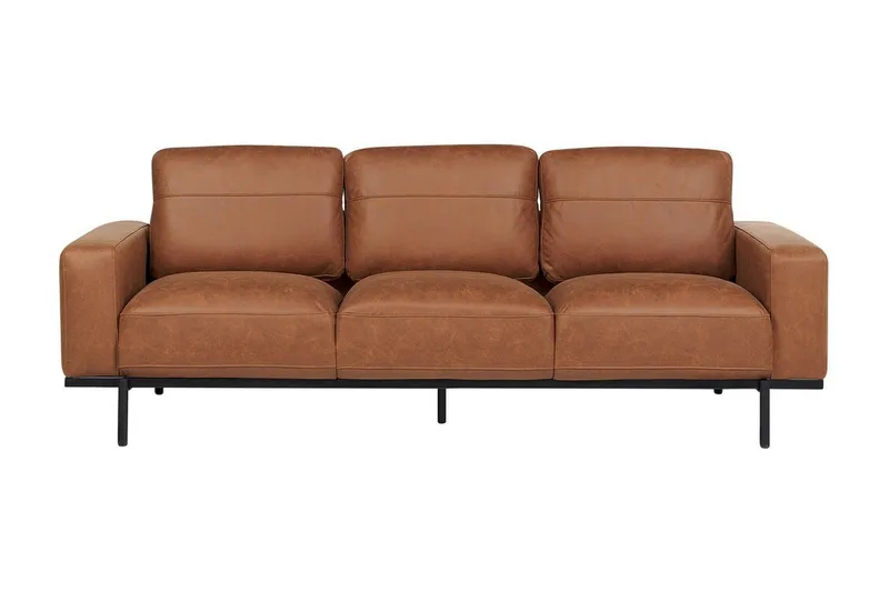 Bruna Sofa 3-seter - Brun - Møbler - Sofaer - Skinnsofaer