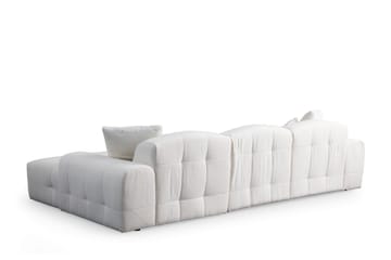 Buddy 4-seters Sofa med Divan - Hvit - Møbler - Sofaer - Sofa med sjeselong