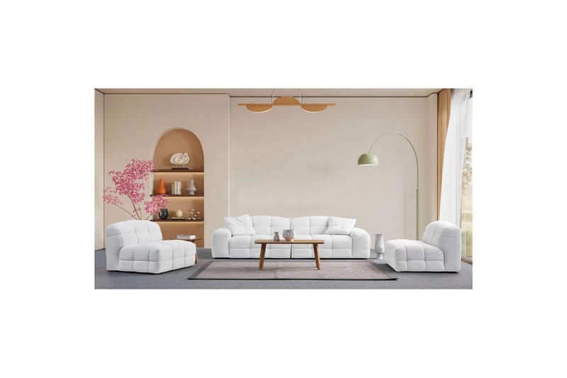 Buddy Sofa 3-seter - Hvit - Møbler - Sofaer - Sofa 3 seter