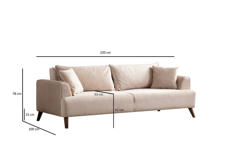 Buhara 3-seters Sofa - Ecru - Møbler - Sofaer - Sofa 3 seter