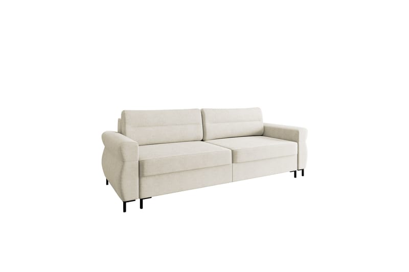 Busness Sovesofa 3-seter i Plysj - Beige - Møbler - Sofaer - Sovesofaer
