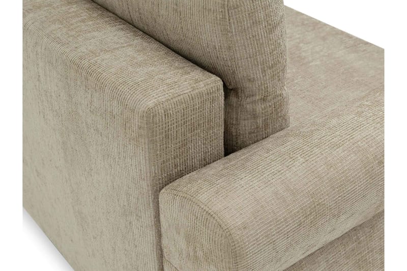 Busness Sovesofa 3-seter i Plysj - Beige - Møbler - Sofaer - Sovesofaer