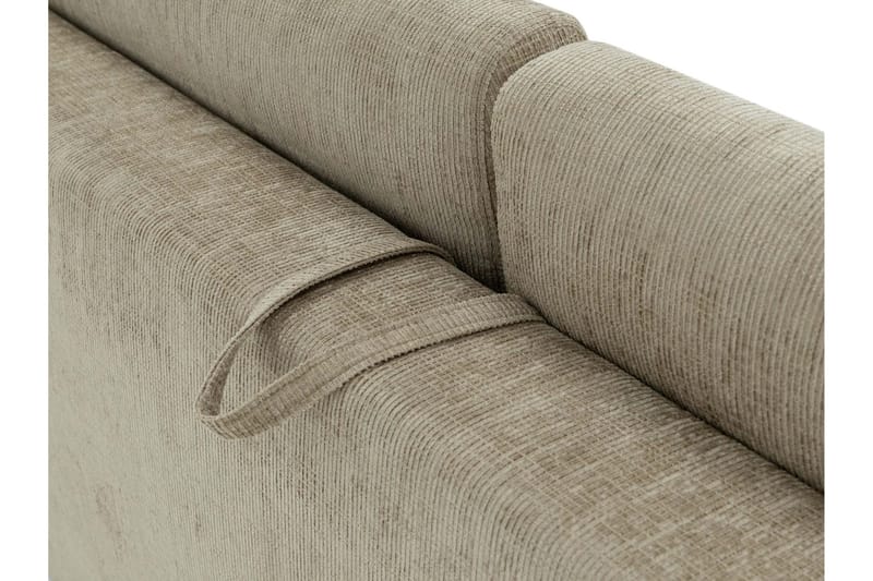 Busness Sovesofa 3-seter i Plysj - Beige - Møbler - Sofaer - Sovesofaer