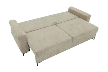 Busness Sovesofa 3-seter i Plysj - Grå - Møbler - Sofaer - Sovesofaer