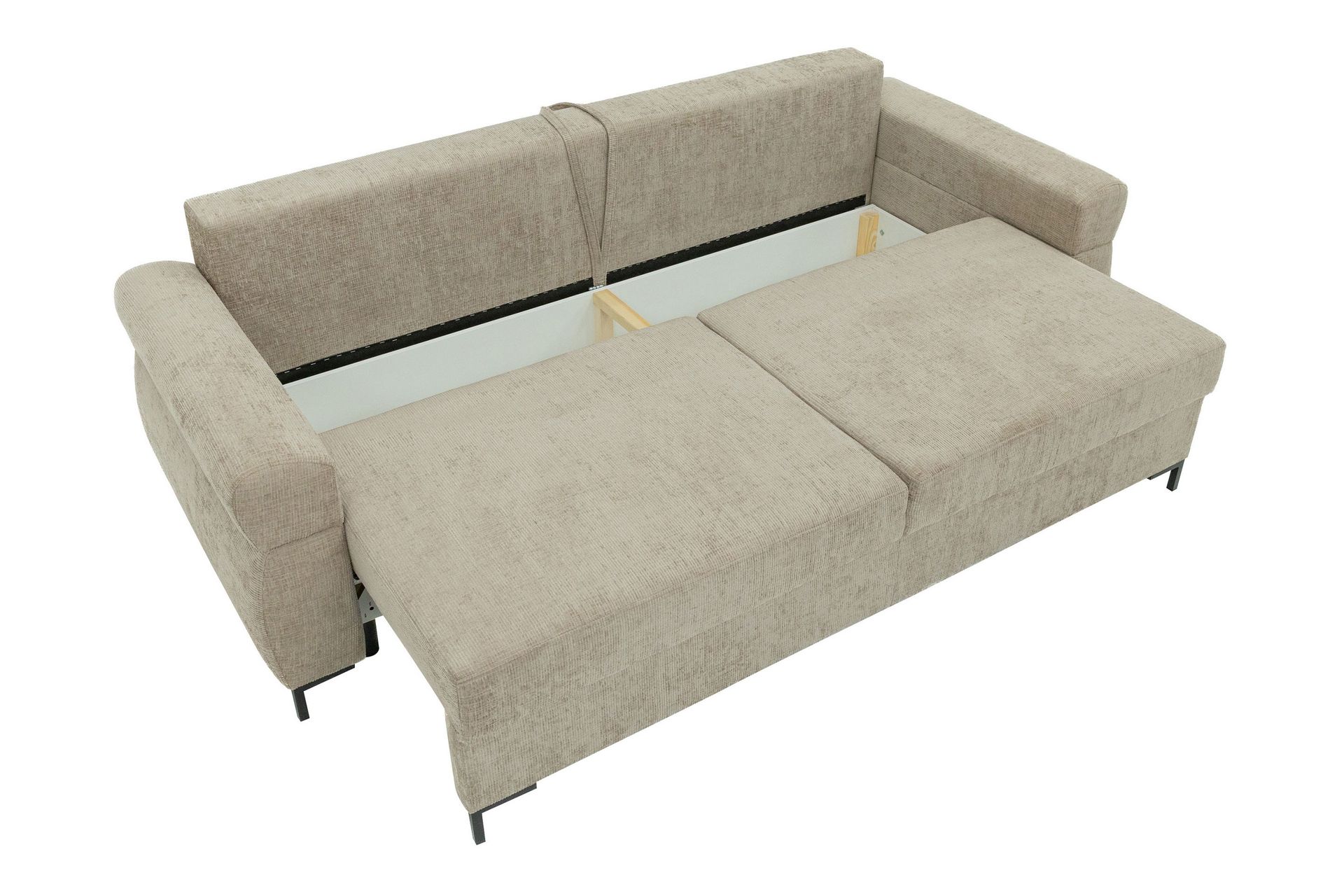 Busness Sovesofa 3-seter i Plysj - Grå - Møbler - Sofaer - Sovesofaer