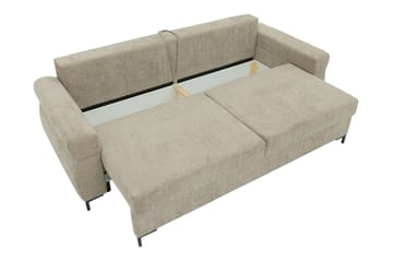 Busness Sovesofa 3-seter i Plysj - Grå - Møbler - Sofaer - Sovesofaer