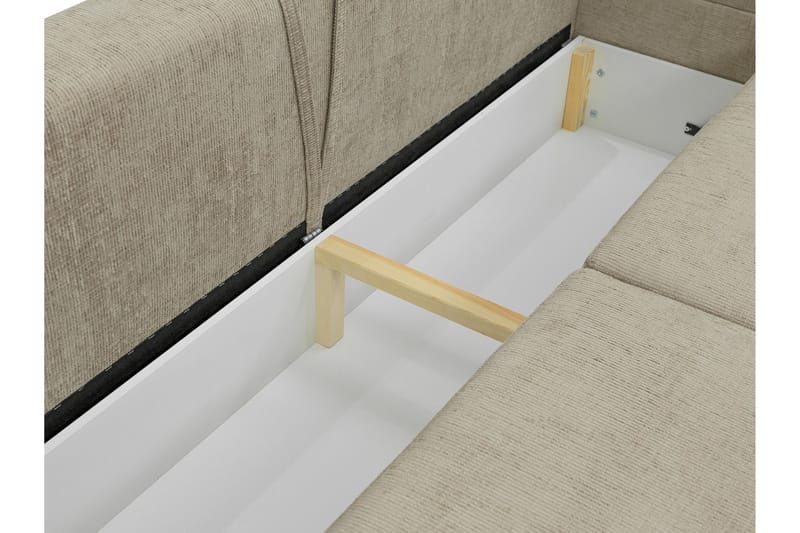 Busness Sovesofa 3-seter i Plysj - Beige - Møbler - Sofaer - Sovesofaer