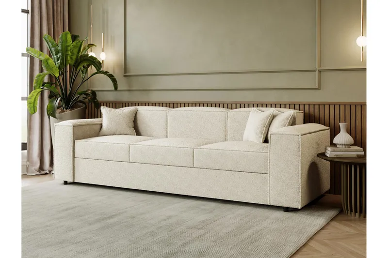 Bysantinsk 3-Seters Sovesofa - Beige - Møbler - Sofaer - Sovesofaer