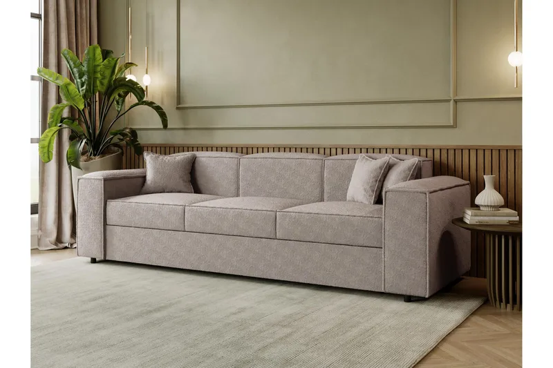 Bysantinsk 3-Seters Sovesofa - Grå - Møbler - Sofaer - Sovesofaer