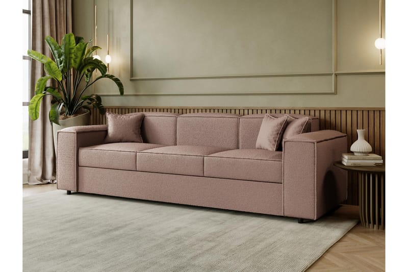Bysantinsk 3-Seters Sovesofa - Rosa - Møbler - Sofaer - Sovesofaer