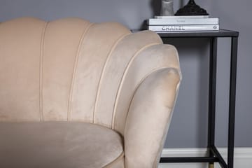 Calais 3-seter Buet Sofa 180 cm i Fløyel - Beige - Møbler - Sofaer - Fløyel sofaer