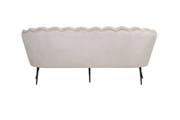 Calais 3-seter Buet Sofa 180 cm i Fløyel - Beige - Møbler - Sofaer - Fløyel sofaer
