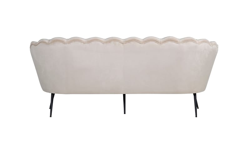Calais 3-seter Buet Sofa 180 cm i Fløyel - Beige - Møbler - Sofaer - Fløyel sofaer