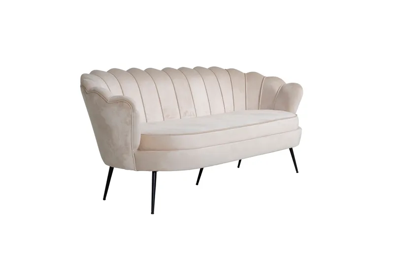 Calais 3-seter Sofa Fløyel - Beige - Møbler - Sofaer - Fløyel sofaer