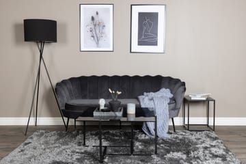 Calais 3-seter Sofa Fløyel - Mørk grå - Møbler - Sofaer - Fløyel sofaer