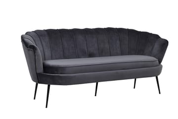 Calais 3-seter Sofa Fløyel - Mørk grå - Møbler - Sofaer - Fløyel sofaer