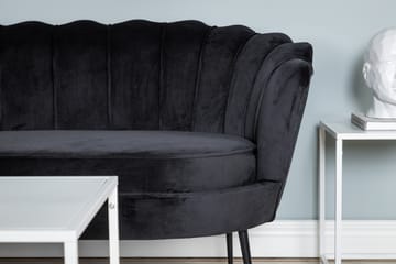 Calais 3-seter Sofa Fløyel - Svart - Møbler - Sofaer - Fløyel sofaer