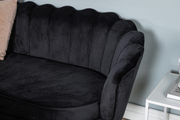 Calais 3-seter Sofa Fløyel - Svart - Møbler - Sofaer - Fløyel sofaer