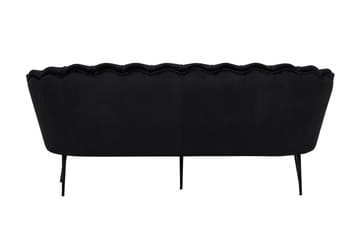 Calais 3-seter Sofa Fløyel - Svart - Møbler - Sofaer - Fløyel sofaer