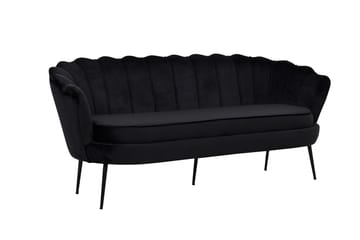 Calais 3-seter Sofa Fløyel - Svart - Møbler - Sofaer - Fløyel sofaer