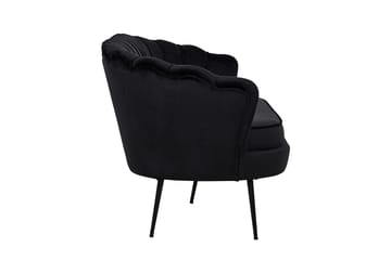 Calais 3-seter Sofa Fløyel - Svart - Møbler - Sofaer - Fløyel sofaer