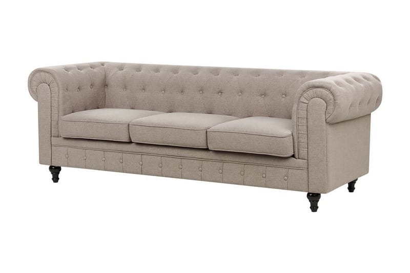 Casonya Sofa 3-seter - Beige/Mørkt tre - Møbler - Sofaer - Sofa 3 seter