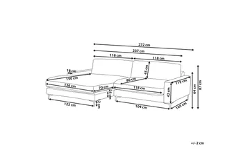 Cathy Hjørnesofa 3-seter - Grå/Svart - Møbler - Sofaer - Hjørnesofa