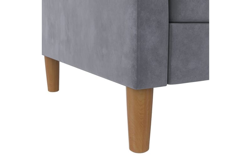 Chaiselong Lilly Antrasitt, Fløyel - Antrasitt, Fløyel - Møbler - Sofaer - Sofa med sjeselong