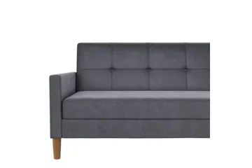 Chaiselong Lilly Antrasitt, Fløyel - Antrasitt, Fløyel - Møbler - Sofaer - Sofa med sjeselong