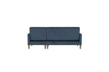 Chaiselong Lilly Blå, Fløyel - Blå, Fløyel - Møbler - Sofaer - Sofa med sjeselong