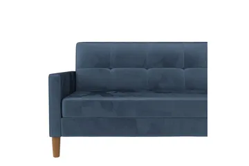 Chaiselong Lilly Blå, Fløyel - Blå, Fløyel - Møbler - Sofaer - Sofa med sjeselong