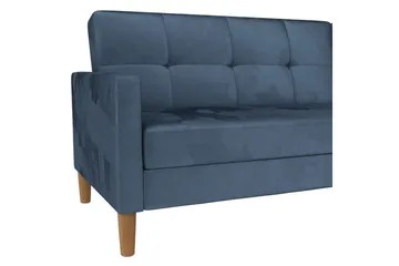 Chaiselong Lilly Blå, Fløyel - Blå, Fløyel - Møbler - Sofaer - Sofa med sjeselong
