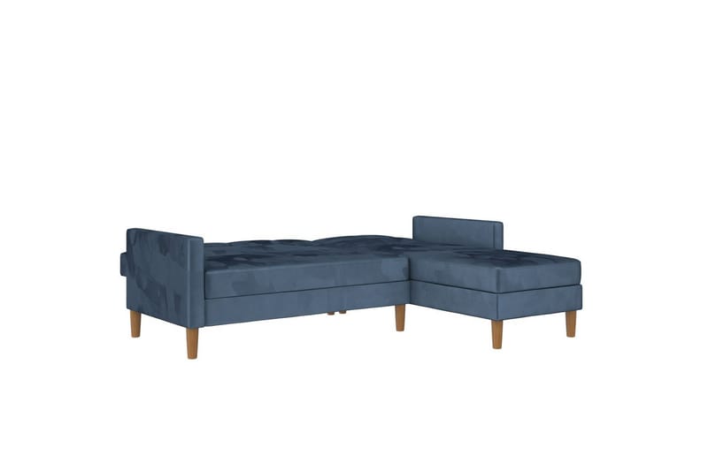 Chaiselong Lilly Blå, Fløyel - Blå, Fløyel - Møbler - Sofaer - Sofa med sjeselong