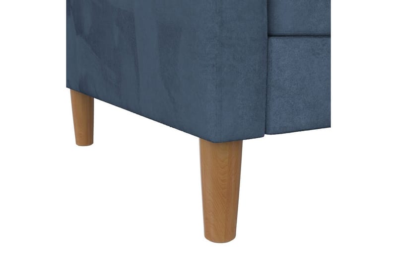 Chaiselong Lilly Blå, Fløyel - Blå, Fløyel - Møbler - Sofaer - Sofa med sjeselong