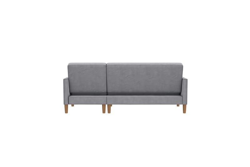 Chaiselong Lilly Lys grå, Fløyel - Lys grå, Fløyel - Møbler - Sofaer - Sofa med sjeselong