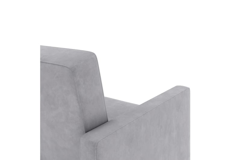 Chaiselong Lilly Lys grå, Fløyel - Lys grå, Fløyel - Møbler - Sofaer - Sofa med sjeselong