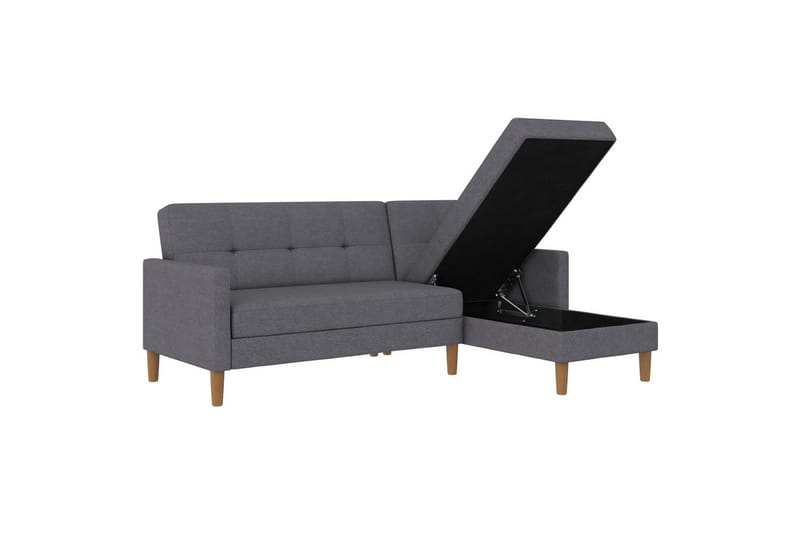 Chaiselong Lilly Lys grå, Lin - Lys grå, Lin - Møbler - Sofaer - Sofa med sjeselong