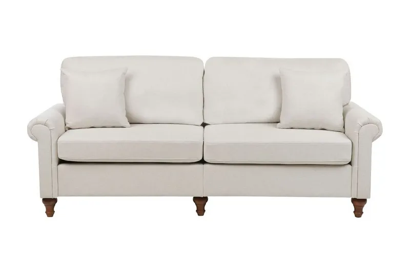 Cher Sofa 3-seter, Beige/Mørkt tre