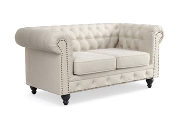 Chesterfield Deluxe 2-seters Sofa - Beige - Møbler - Sofaer - Fløyel sofaer