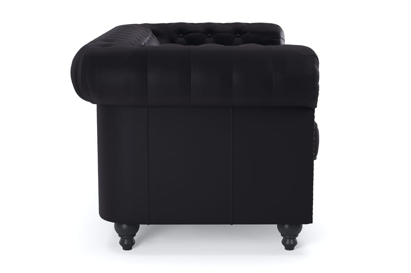 Chesterfield Deluxe 2-seters Sofa - Svart - Møbler - Sofaer - Skinnsofaer
