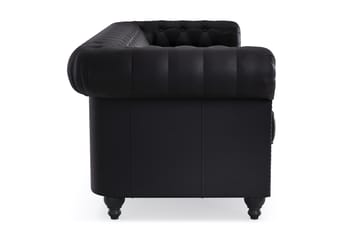 Chesterfield Deluxe 3-seter Sofa - Svart - Møbler - Sofaer - Skinnsofaer