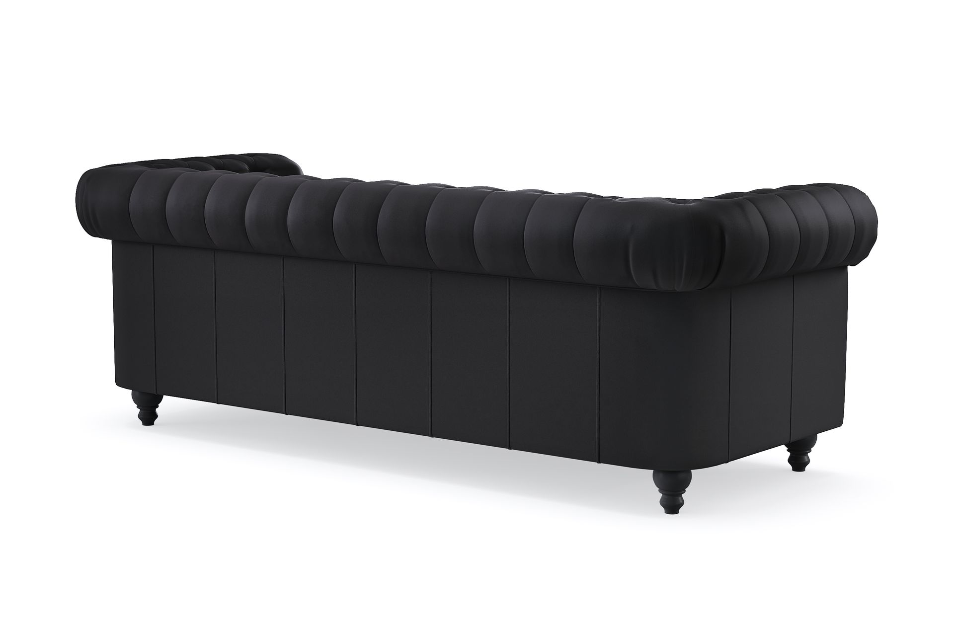 Chesterfield Deluxe 3-seter Sofa - Svart - Møbler - Sofaer - Skinnsofaer