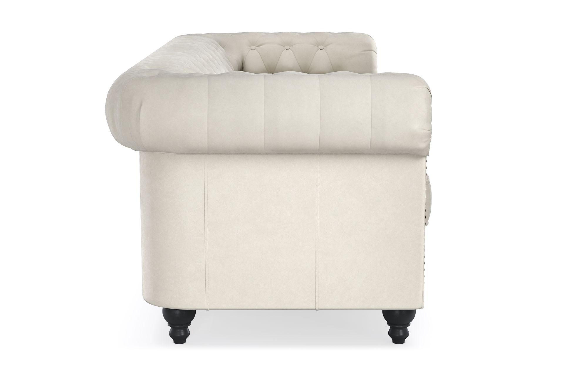 Chesterfield Deluxe 3-seters Sofa - Beige - Møbler - Sofaer - Fløyel sofaer