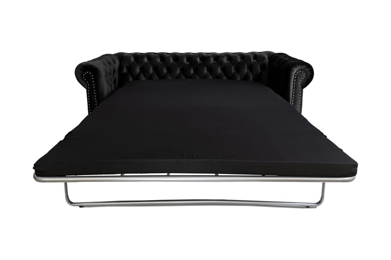 Chesterfield Deluxe Sovesofa 3-seters - Svart - Møbler - Sofaer - Sovesofaer - 3 seters sovesofa