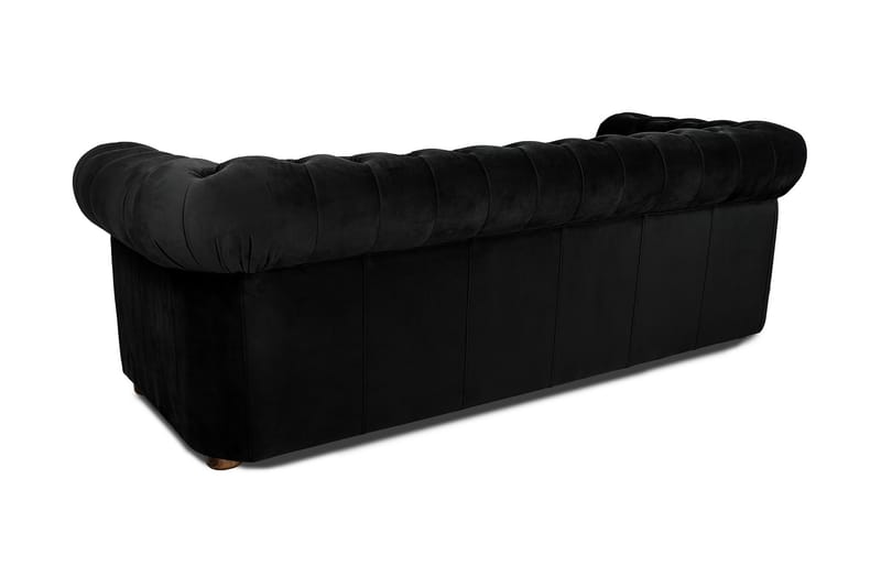 Chesterfield Deluxe Sovesofa 3-seters - Svart - Møbler - Sofaer - Sovesofaer - 3 seters sovesofa
