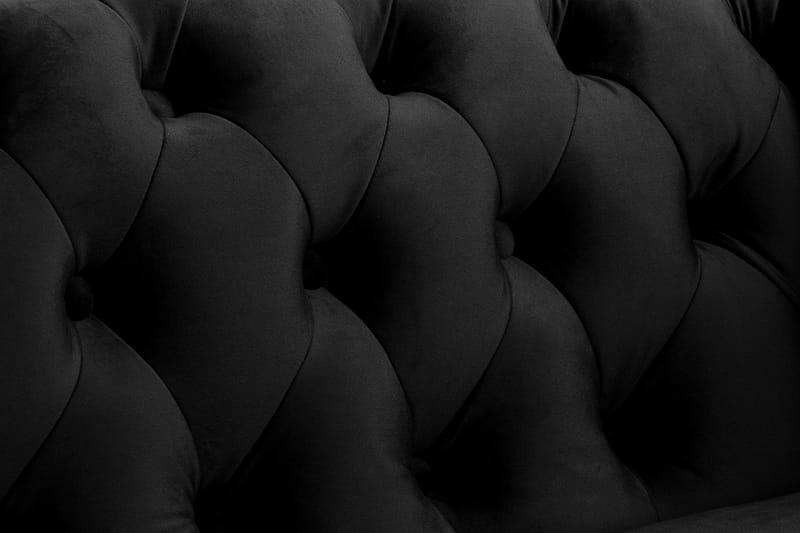 Chesterfield Deluxe Sovesofa 3-seters - Svart - Møbler - Sofaer - Sovesofaer - 3 seters sovesofa