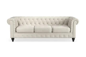 Chesterfield Lyx 3-seter Fløyelssofa – Dyp sofa